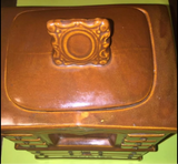 VINTAGE 1960’S MC COY CERAMIC BROWN DRESSER CHEST OF DRAWERS SHAPED COOKIE JAR