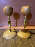 MYRTLEWOOD CANDLE HOLDERS. FROM MYRTLE CRAFT STUDIO IN GRANTS PASS, OREGON